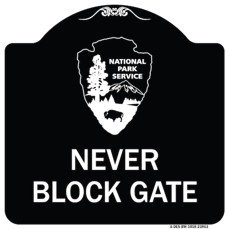Signmission National Park Service Permit Parking Heavy-Gauge Aluminum Sign, 18" x 18", BW-1818-23863 A-DES-BW-1818-23863